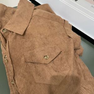 Entro Light Brown Corduroy Dress